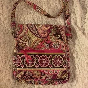 Vera Bradley Messenger Bag in Very Berry Paisley